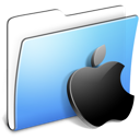 Aqua Smooth Folder Apple Icon 128x128 png